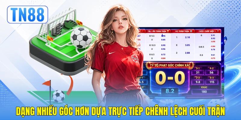 Dạng nhiều góc hơn dựa trực tiếp chênh lệch cuối trận